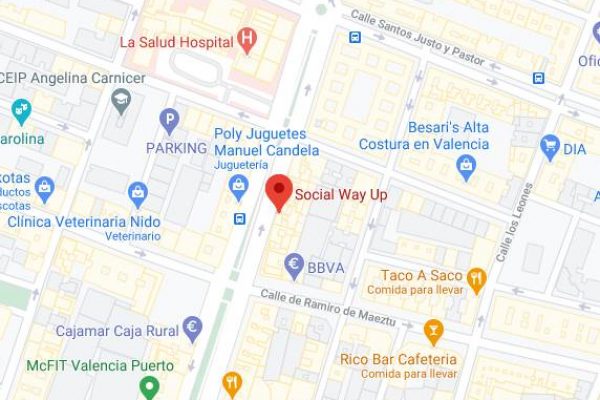 Ubicación social way up Valencia Google Maps